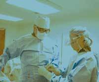 Eyal Barzel, MD, implanting a dialysis catheter without the use of a sheath. Eyal Barzel, MD, implanting a dialysis catheter without the use of a sheath.