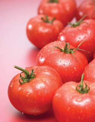 Tomatoes are a rich source of lycopene. Tomatoes are a rich source of lycopene.