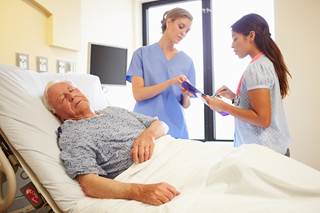 Patients with an eGFR below 60 mL/min/1.73 m2 were more likely to die in the hospital or be discharged to hospice. Patients with an eGFR below 60 mL/min/1.73 m2 were more likely to die in the hospital or be discharged to hospice.